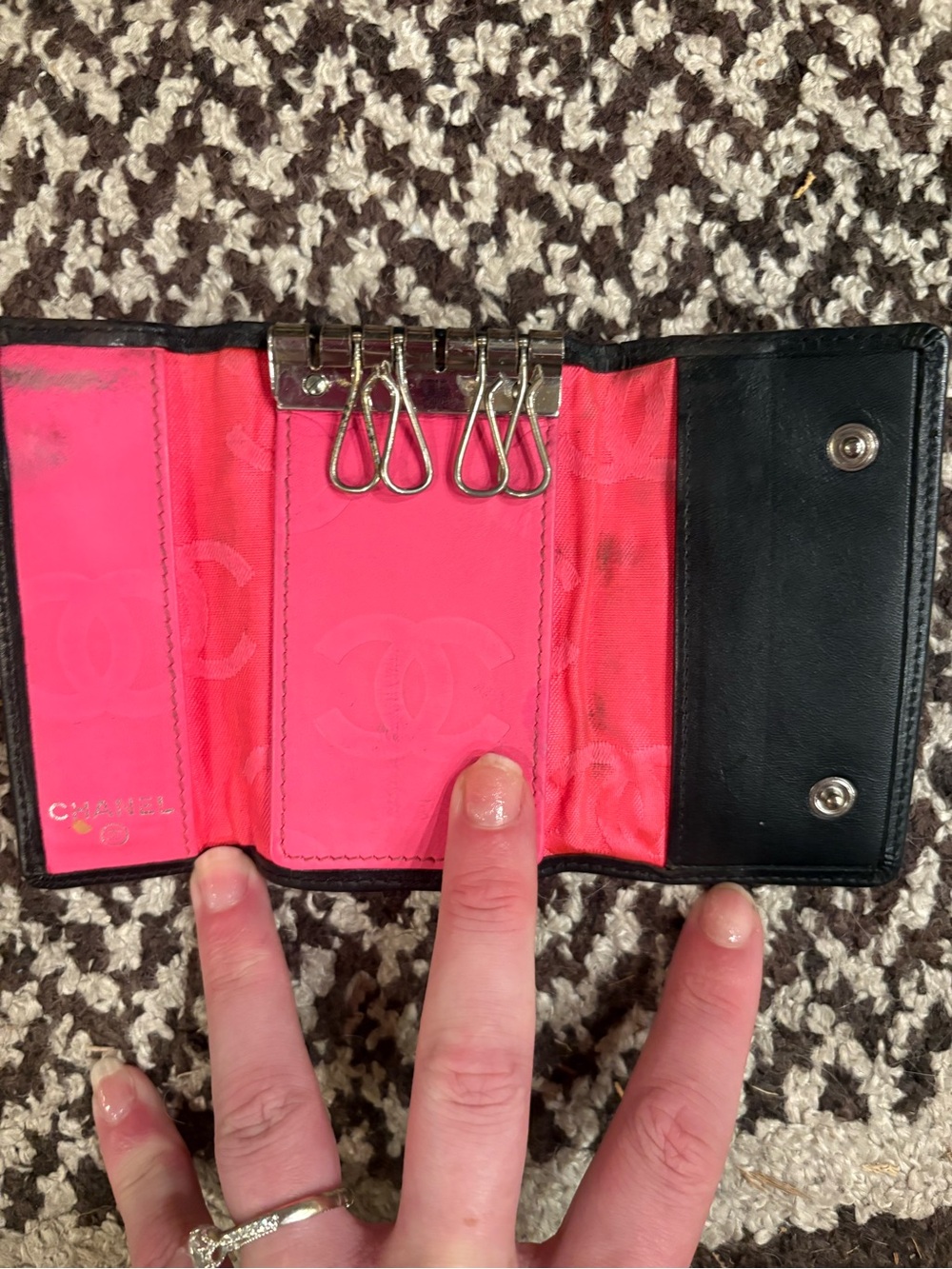 Chanel Cambon Quilted Leather Zip Wallet & Key Holder Set - Picture 3 of 14